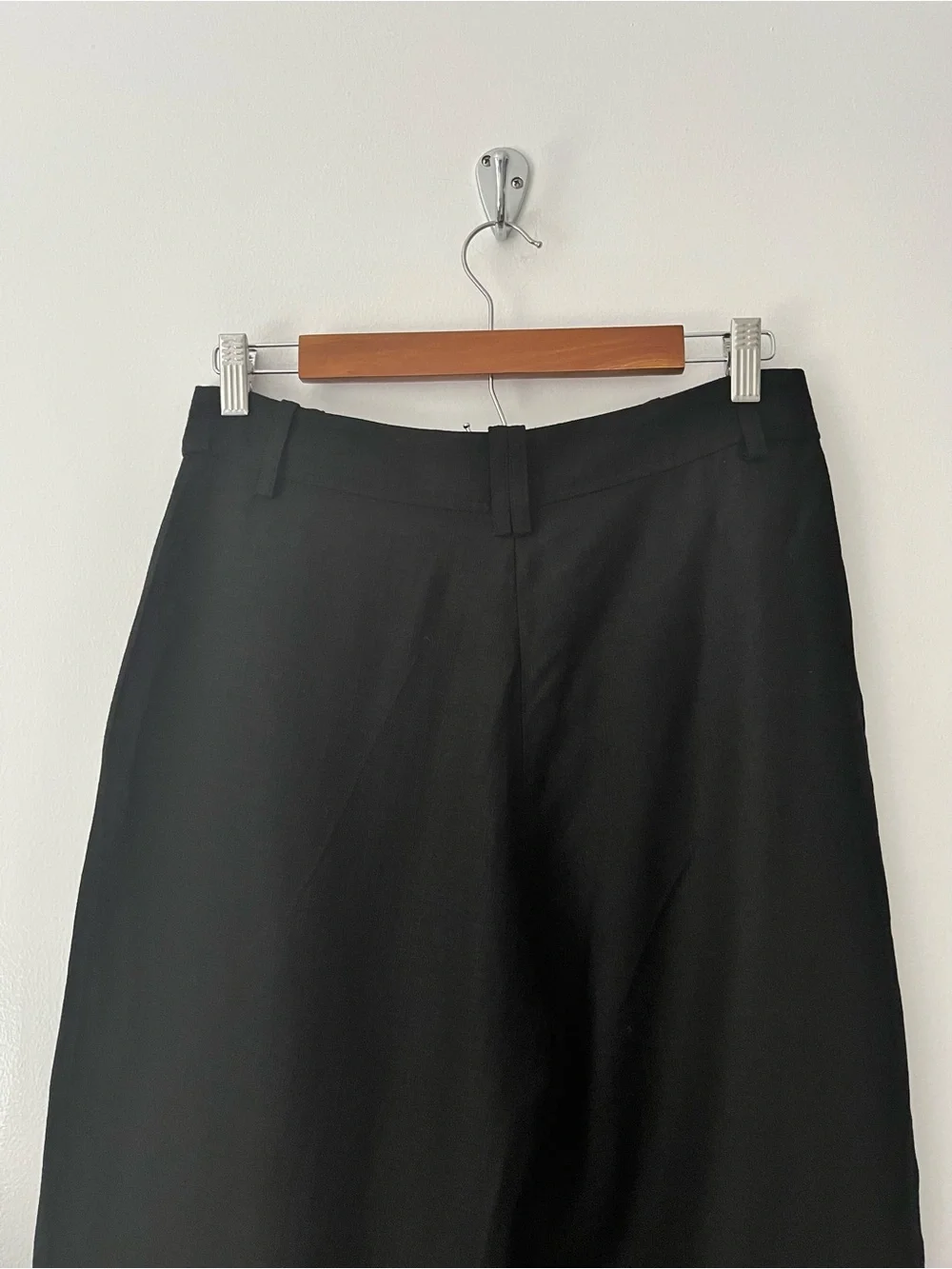 NEW Zara Collection Embroidered Floral Culotte Wide Leg Black Linen Pants Medium